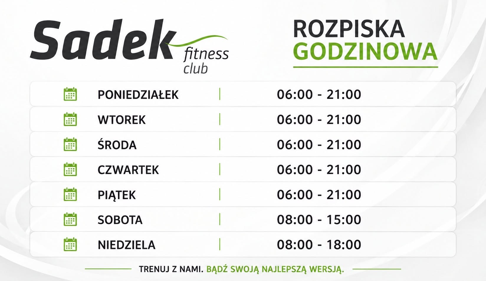 Od teraz w każdą niedzielę możecie trenować u nas dłużej!