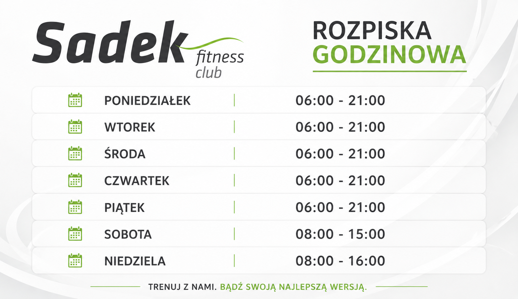 Zmieniamy godziny funkcjonowania naszego klubu 🚨 🚨 🚨  👀