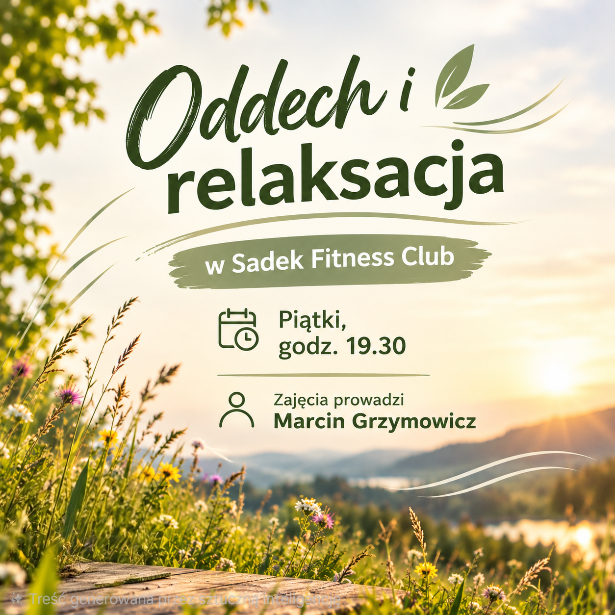 Sesje aktywnego oddechu i relaksacji w Sadek Fitness Club!